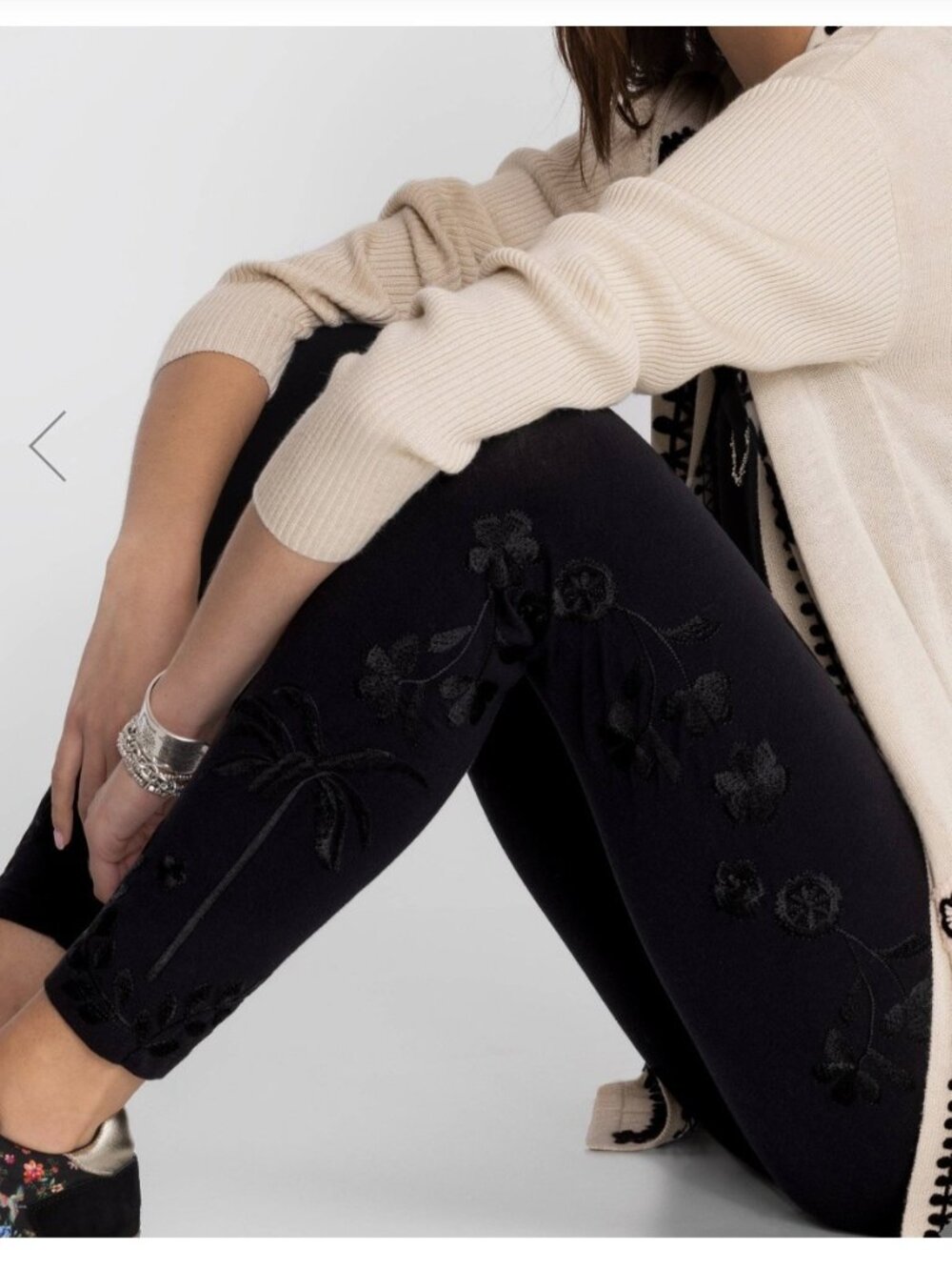 NWT~JOHNNY WAS~Black Tonal Leggings